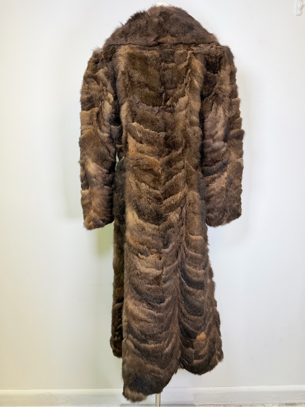 Vintage 1970’s Full-Length Beaver Fur Coat Women’s Size 8/10 - Picture 10 of 14